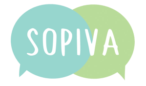 Sopivan logo: kaksi kuplaa jonka keskellä lukee "Sopiva".