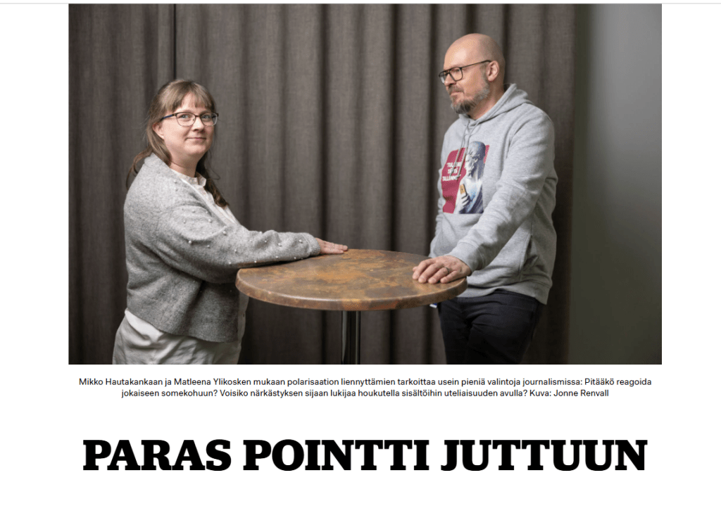 Haastattelussa Suomen Lehdistössä&nbsp;7.11.2024